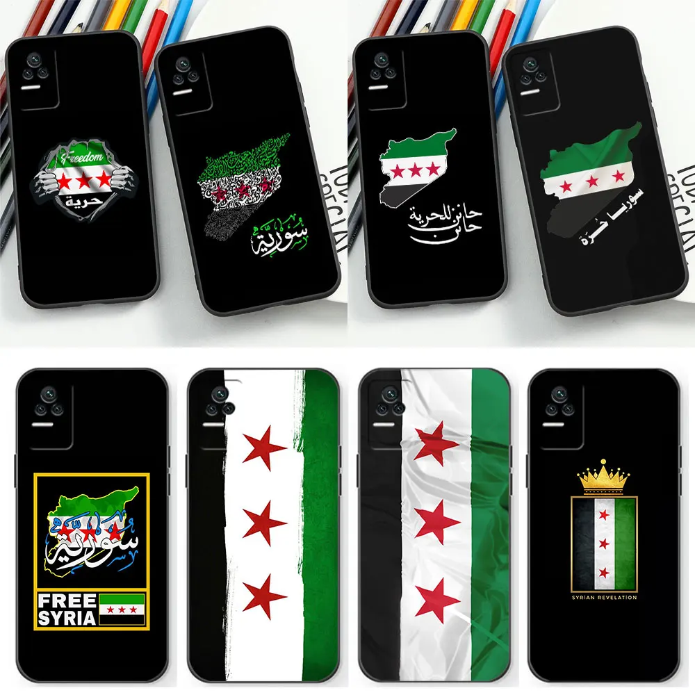 Syrian Revolution Flag Phone Case For Xiaomi Redmi 13C 12C 12 10C 10 9T 9A 9 8 K60 Ultra K50 K40 Gaming K40S K30 K20 Pro Cover