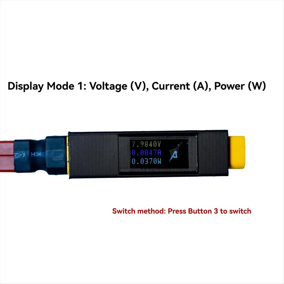 1-20S 100A Power Meter with Connector Digital Display Screen Voltage and Current Meter for UAV RC Car Ship Models
