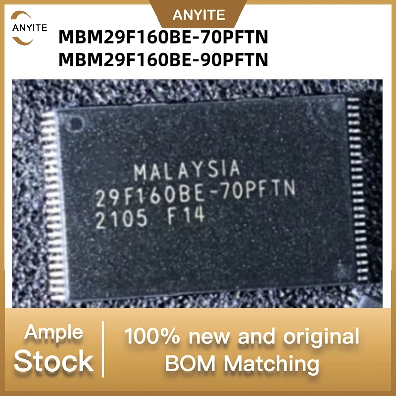 New 10Pcs/LOT  MBM29F160BE-70PFTN     MBM29F160BE-90PFTN    MBM29F160BE-70  MBM29F160BE  29F160BE   MBM29F160 TSSOP48