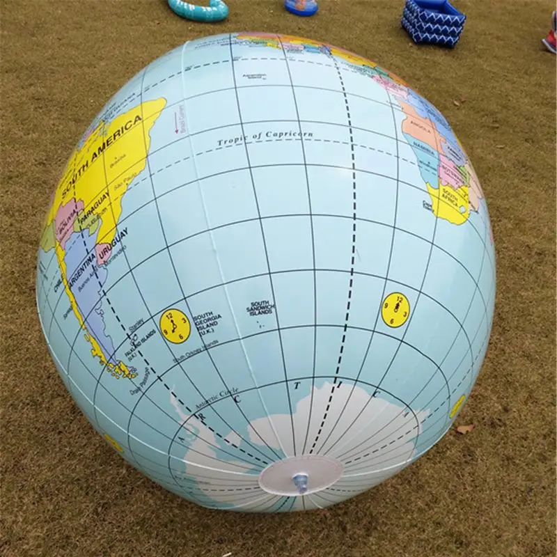 Jumbo Inflatable Globe 90CM Early Educational Inflatable Earth World Geography Globe Map Balloon Toy Beach Ball Kids Toy