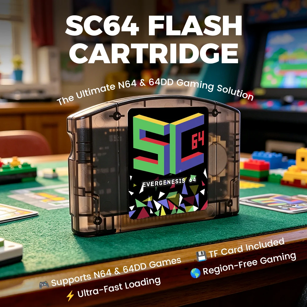 SC64 Open Source Game Card 5000 in 1 N64 Game Cartridge 16/32/64G TF Card For Nintendo 64 Console Support N64DD/SNES/GBC Games view 2