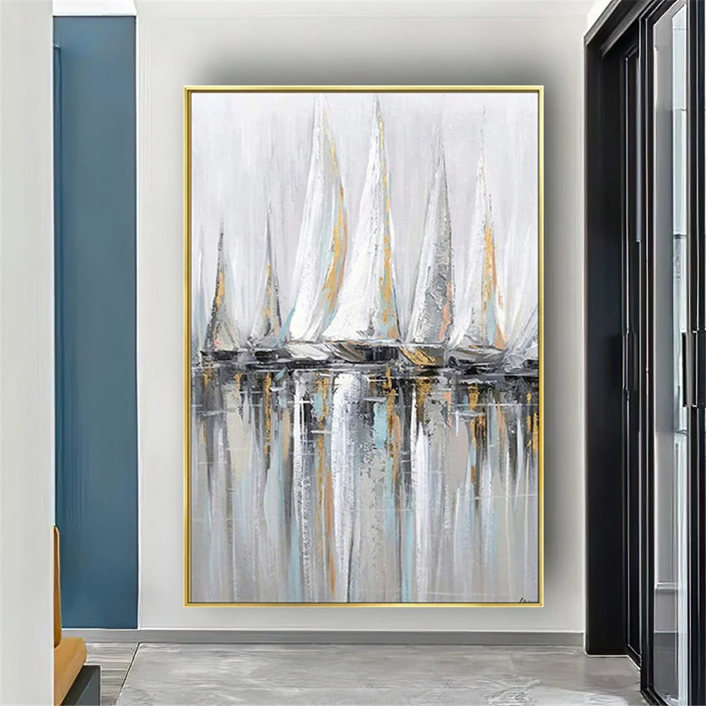 

pop Gray Handpainted Home Decor pictures Abstract gold retro Home Decor Oil Painting On Canvas Salon Mural For Living Room Decor