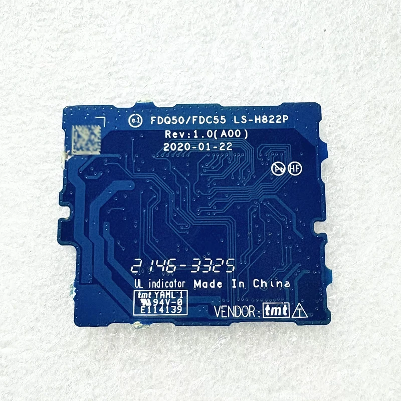 Keyboard IO Sub Board LS‑H822P New For Dell XPS 15 9500 9510 Precision 5550 5560 Laptop Keyboard Interface Small Board