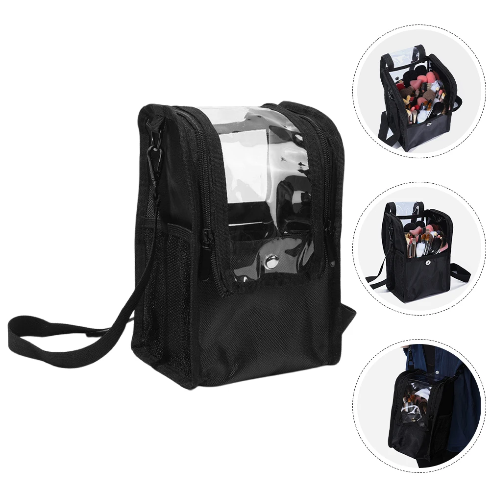 

Professional Makeup Artist Bag Large Capacity Transparent Travel Bag Versatile Crossbody Shoulder Makeup Organizer Case
