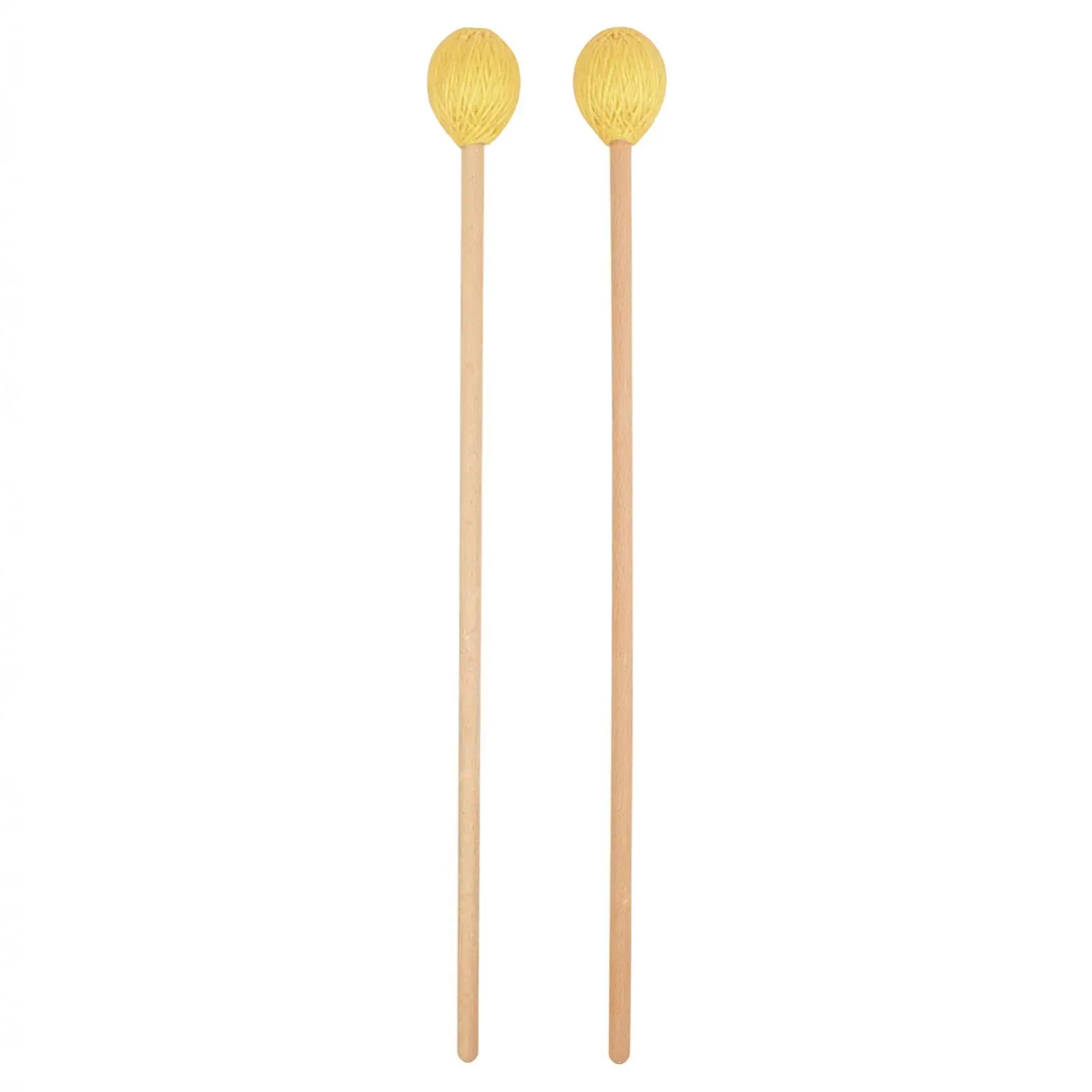 Marimba Mallets Yarn Head Sticks Maple Handle Wool Ball Drumstick Cymbal Percussion Training Accessories for Music Learners