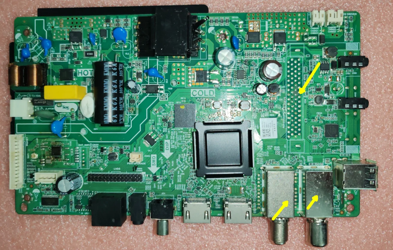 TP.SK508S.PB818 اللوحة الأم لتلفزيون شبكة WiFi ذات 4 النواة مع ذاكرة ذاكرة تخزين مؤقت 1G + 8G تم اختبارها جيدًا