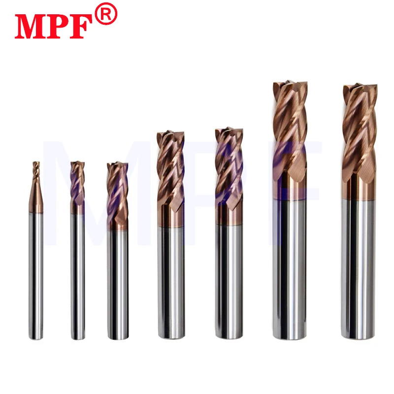 Cnc HRC55 4-Flutes Alloy Coating Black Steel Carbide Milling Cutter CNC Machine Machining Flat Endmill Tools 1.0-20.0mm tools