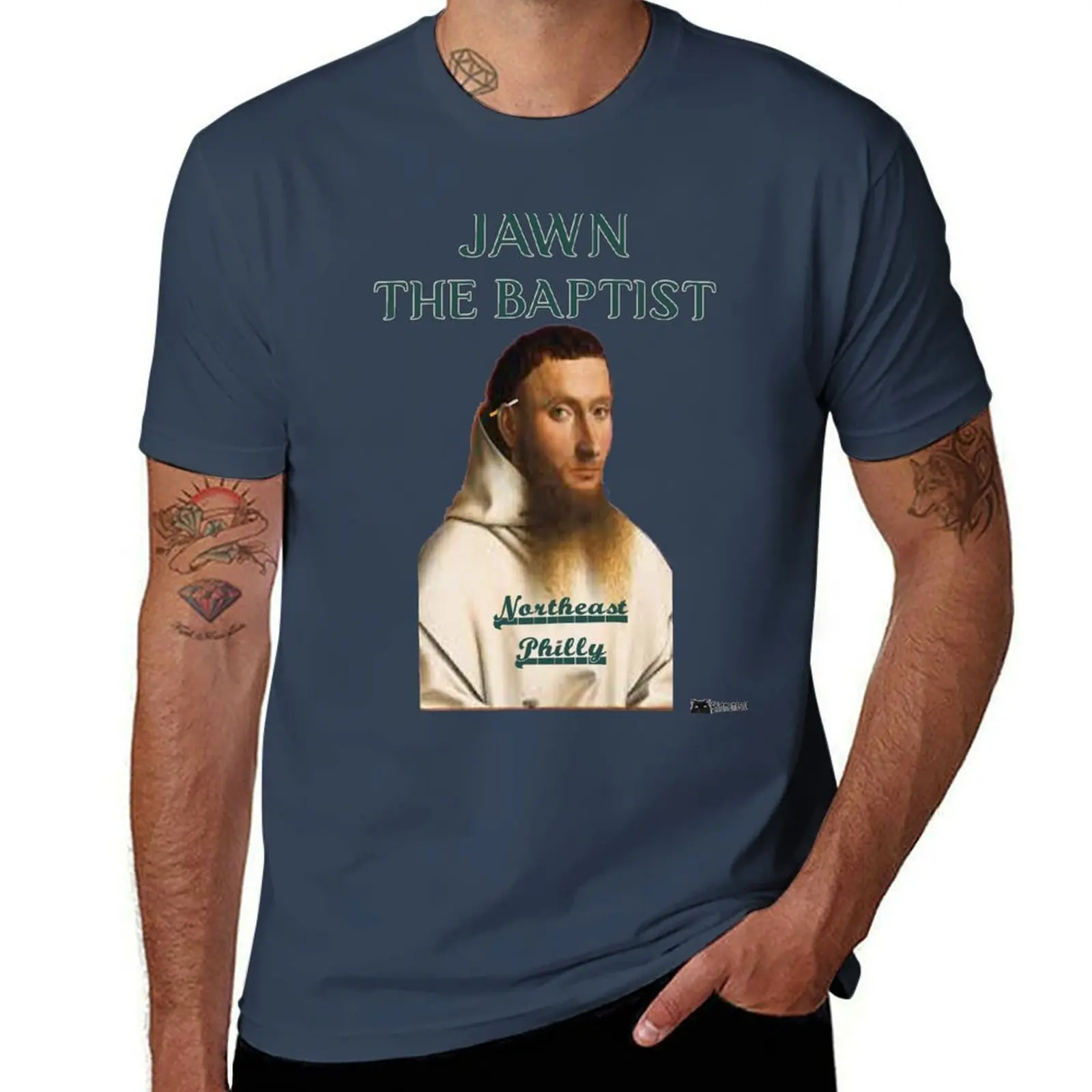 

Northeast Philly monk Jawn the baptist design T-Shirt Large Size Loose Casual Tee