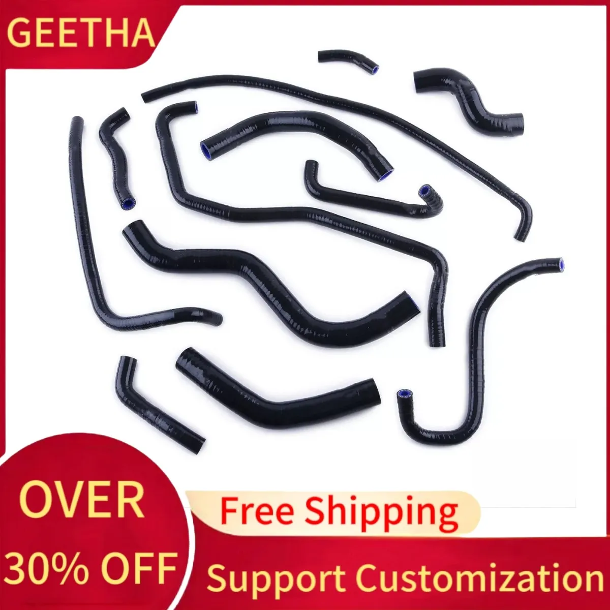 

Silicone Radiator Coolant Hose Kit For 2002-2007 Honda CB900F 919 Hornet 900 12PCS