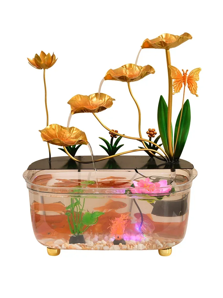 

Creative Fish Tank Flowing Water Ornaments Circulating Water Living Room Modern Nordic Decorations Housewarming New Home Opening