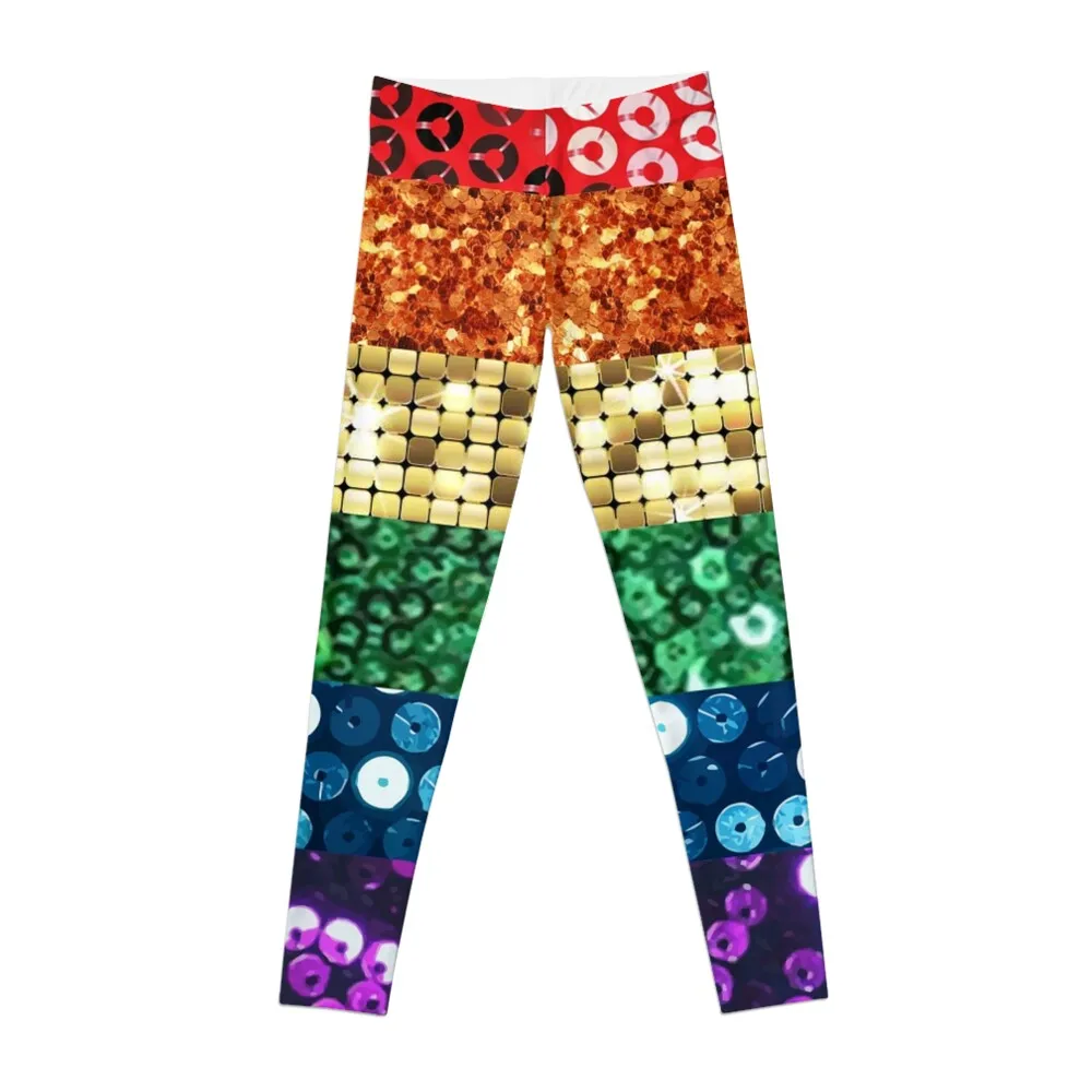 

sequin print pride flag Leggings Legging sport for physical sports for gym Womens Leggings