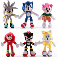 20cm Sonic Plush Doll 6styles Cute Anime Figure Hedgehog Stuffed Toys Soft Game Peripherals Ornaments Children Birthday Gifts