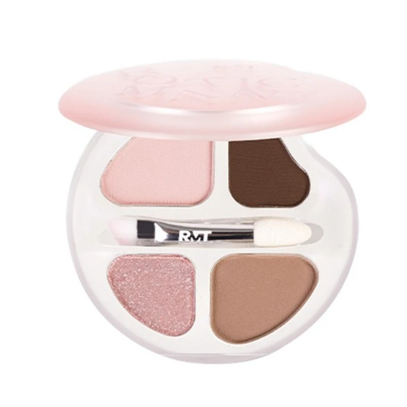 Paleta Cieni do Powiek RMT 4 Kolory Róż do Policzków Eyeliner Cień do Powiek Jedwabnik Rozświetlacz Konturowanie Długotrwały Naturalny Makijaż