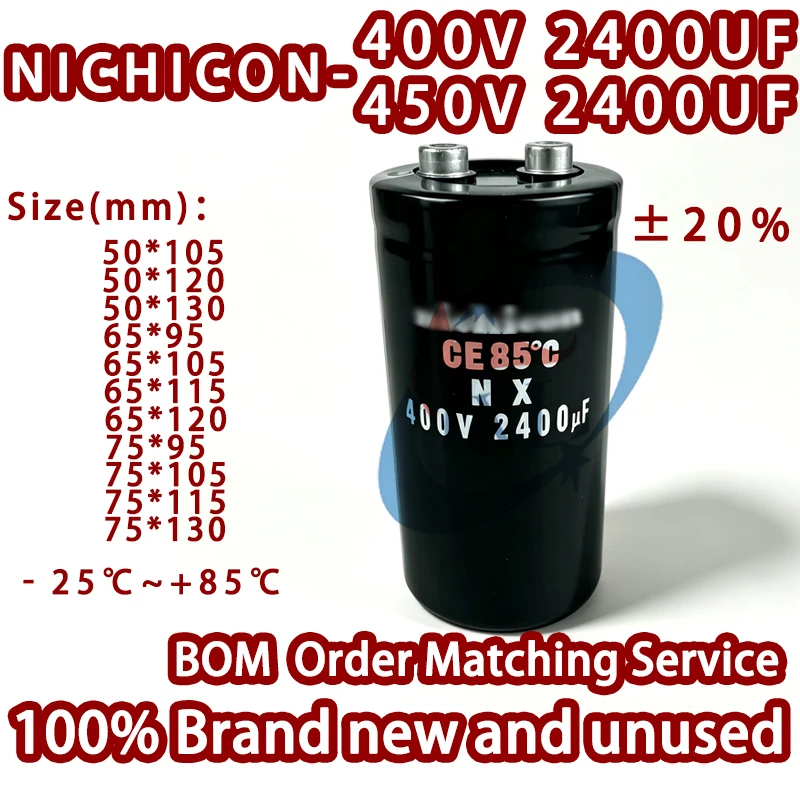 condensador-electrolitico-de-aluminio-nichicon-100-nuevo-400v-450v-2400uf-50x105-50x120-50x130-65x95-65x115-75x105-75x130mm