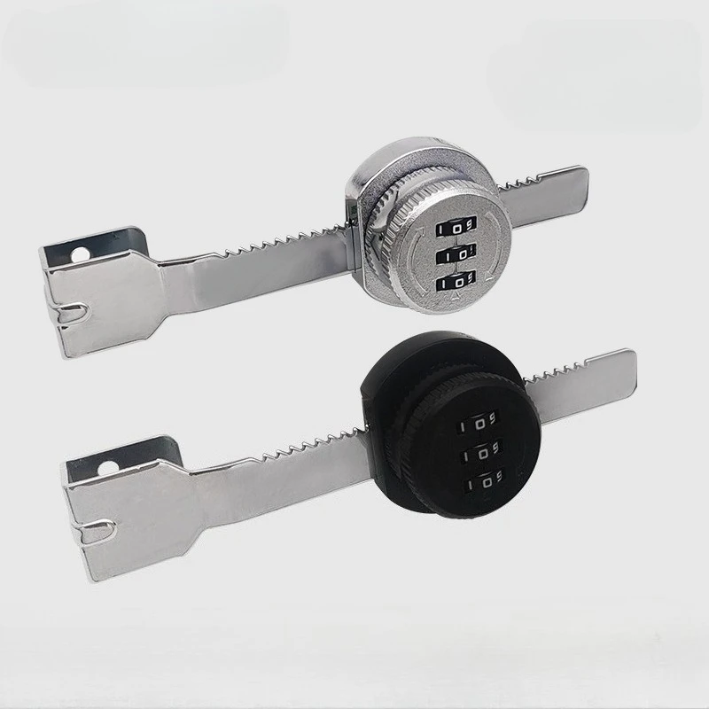 

Механический кодовый замок без перфорации для стеклянных дверей шкафов, витрин, шкафчиков, стеклянных прилавков и витринных витрин, с зубчатым механизмом.