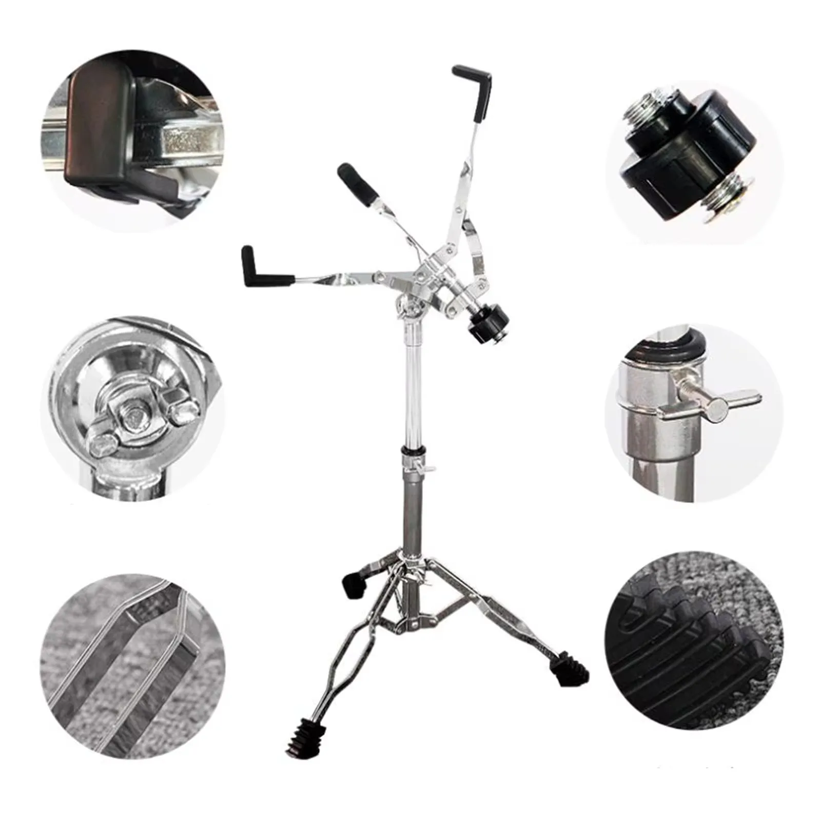 Portable Snare Drum Stand Height Adjust Instrument Holder Snare Drum Base Drum Bracket for 12\'\'~14\'\' Dia Drums Instrument