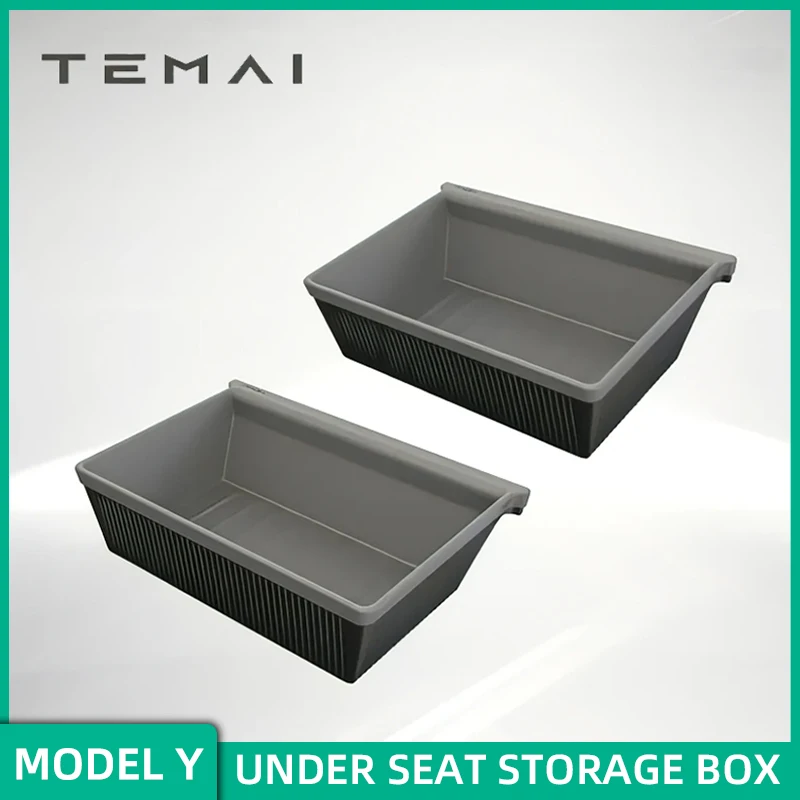 

TEMAI Front Seat Trays with Silicone Cases Car Accessory for Tesla Model Y