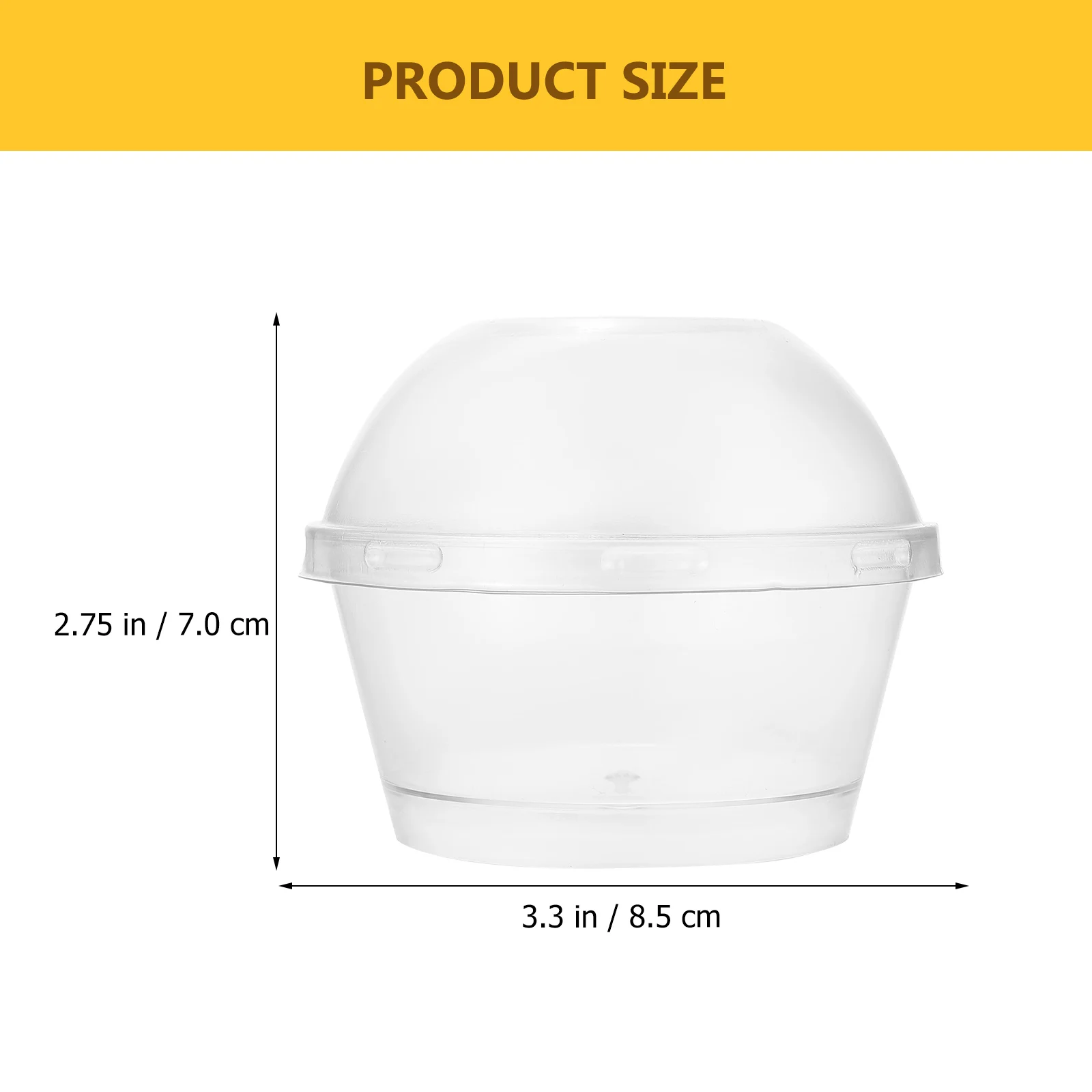 

25 Sets Dessert Cup with Lid Fruit Yogurt Cups Lids Clear Cake Cover Parfait Ice Cream Plastic