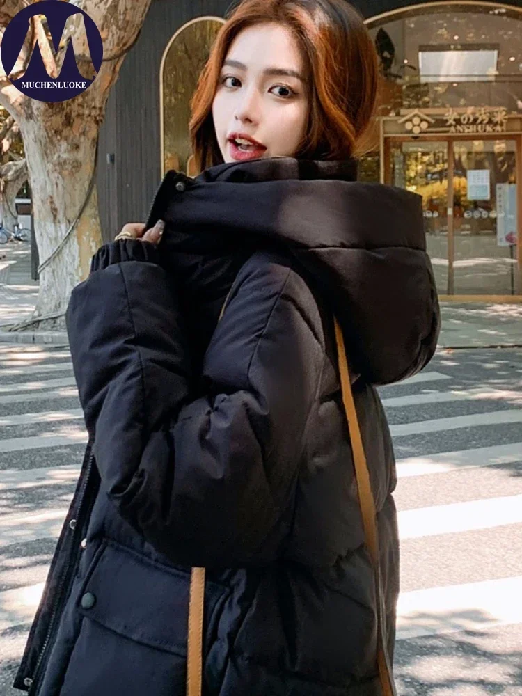 Frauen Winter Jacke Neue Koreanische Mode Langarm Hoodie Brot Jacke Beiläufige Lose Verdickung Warm Halten Kurze Parkas