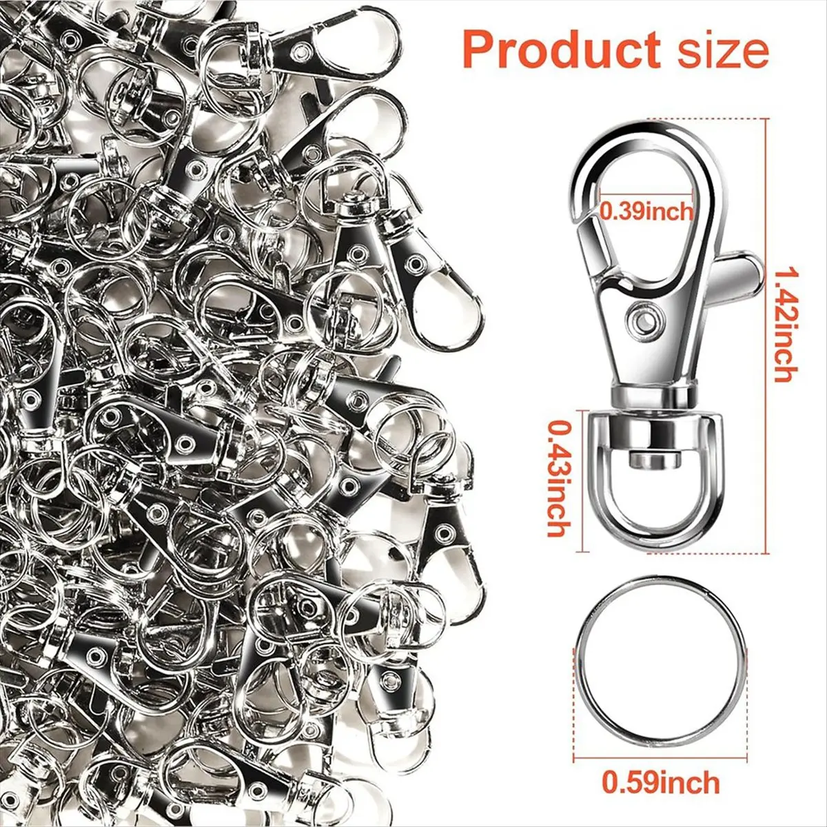 

* Металлические поворотные карабины ESTR и брелоки для ключей, 30 шт., маленькие застежки для ключей с когтями омара и 30 шт. брелок для ключей, 60 шт.