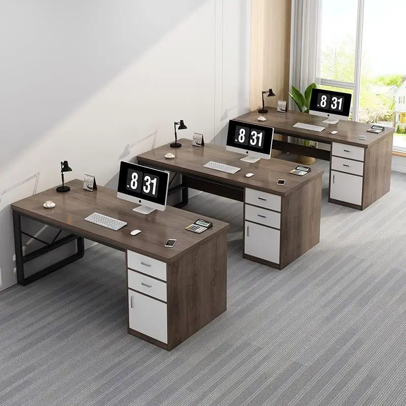Office Clerk Workstation Simple Modern Office Clerk Desk And Chair Combination Single Workstation