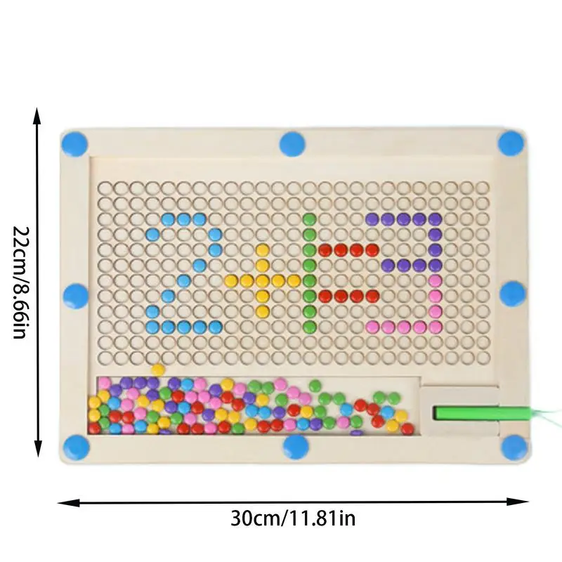 لوحة رسم خشبية مع خرز مغناطيسي للأطفال الصغار لوحة فنية تعليمية مبكرة ألعاب السفر هدايا للأطفال