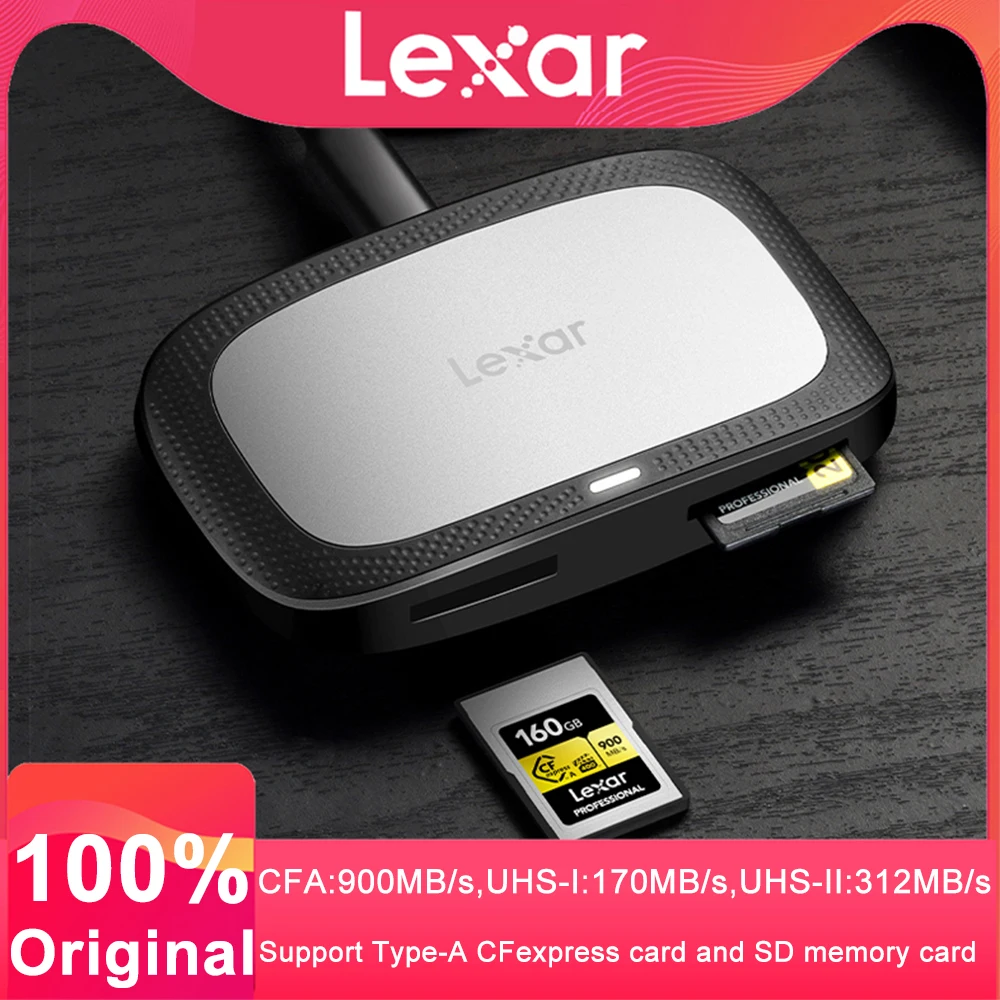 Lexar CFexpress Type A card reader 10Gbps 8K 2-in-1 Hi-Speed USB 3.2 Gen2 SD Card Reader USB Type C Interface CFE A Card Reader