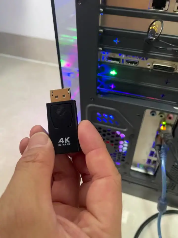 4K DP to HDMI-compatible Converter Displayport to 1080P HDTV Computer Monitor Audio Video Adapter