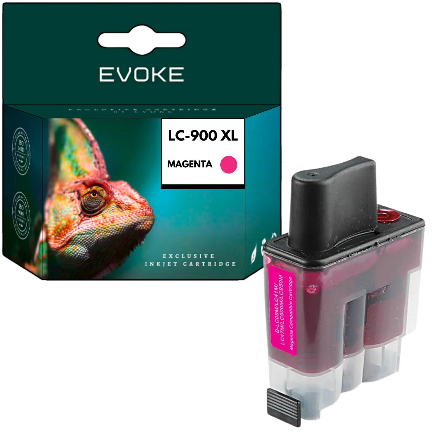 Evoke Compatibele Inkt voor Brother Lc-900 Lc900 Lc900M Magenta 15 ml 500 Pagina's Dcp-110C 115C; Mfc-410Cn
