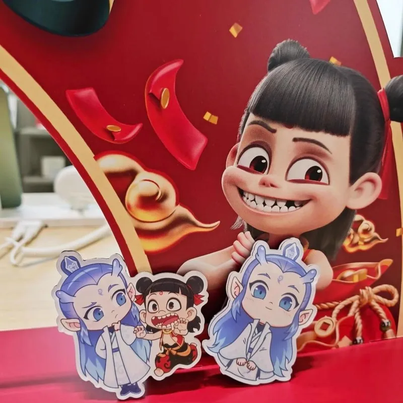 Nezha Demon Child Roars In The Sea Fans Surrounding Ao Bing Acrylic Keychain Pendant High Beauty Millet Refrigerator Stickers