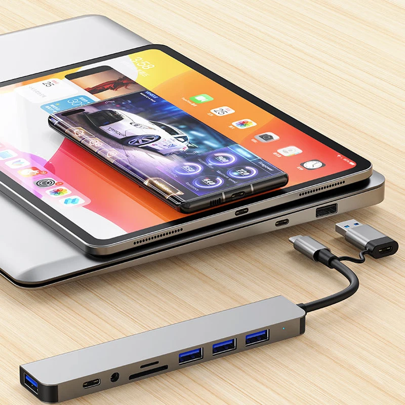 8 in 2 USB Type C HUB Docking  - đánh giá và giá Usb C Hub