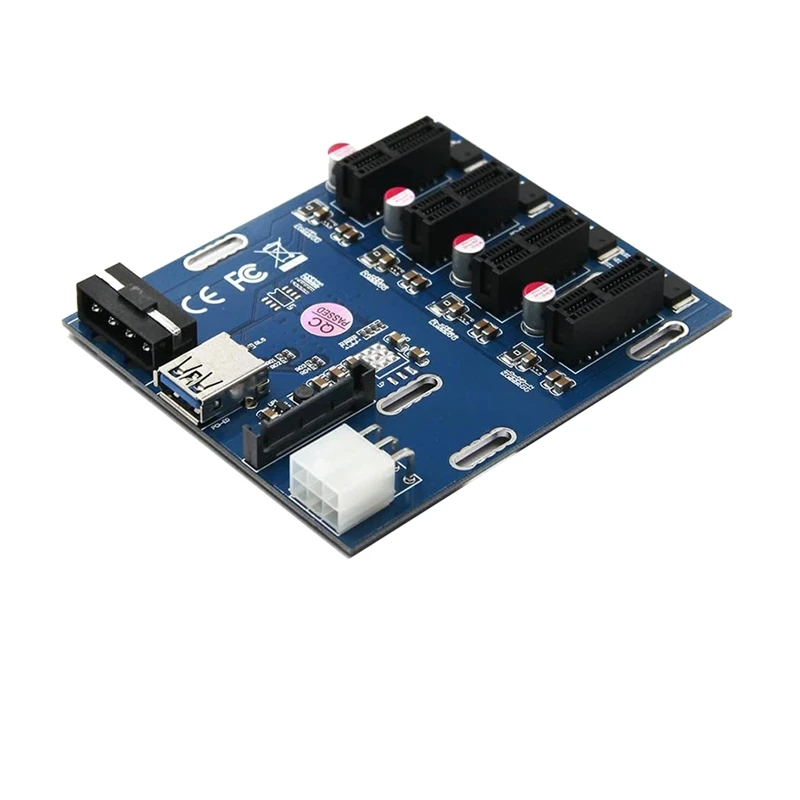 1 Drag 4 Adapter Extension Cable One Drag Four Adapter Card PCI-E To Four PCIE Multi-Functional Expansion Card Accessories