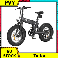 PVY Turbo Electric Bike 250W Motor 48V 13Ah Battery 20 inch Fat Tires E-Bike 25km/h Max Speed 100km Range Mechanical Disc Brake