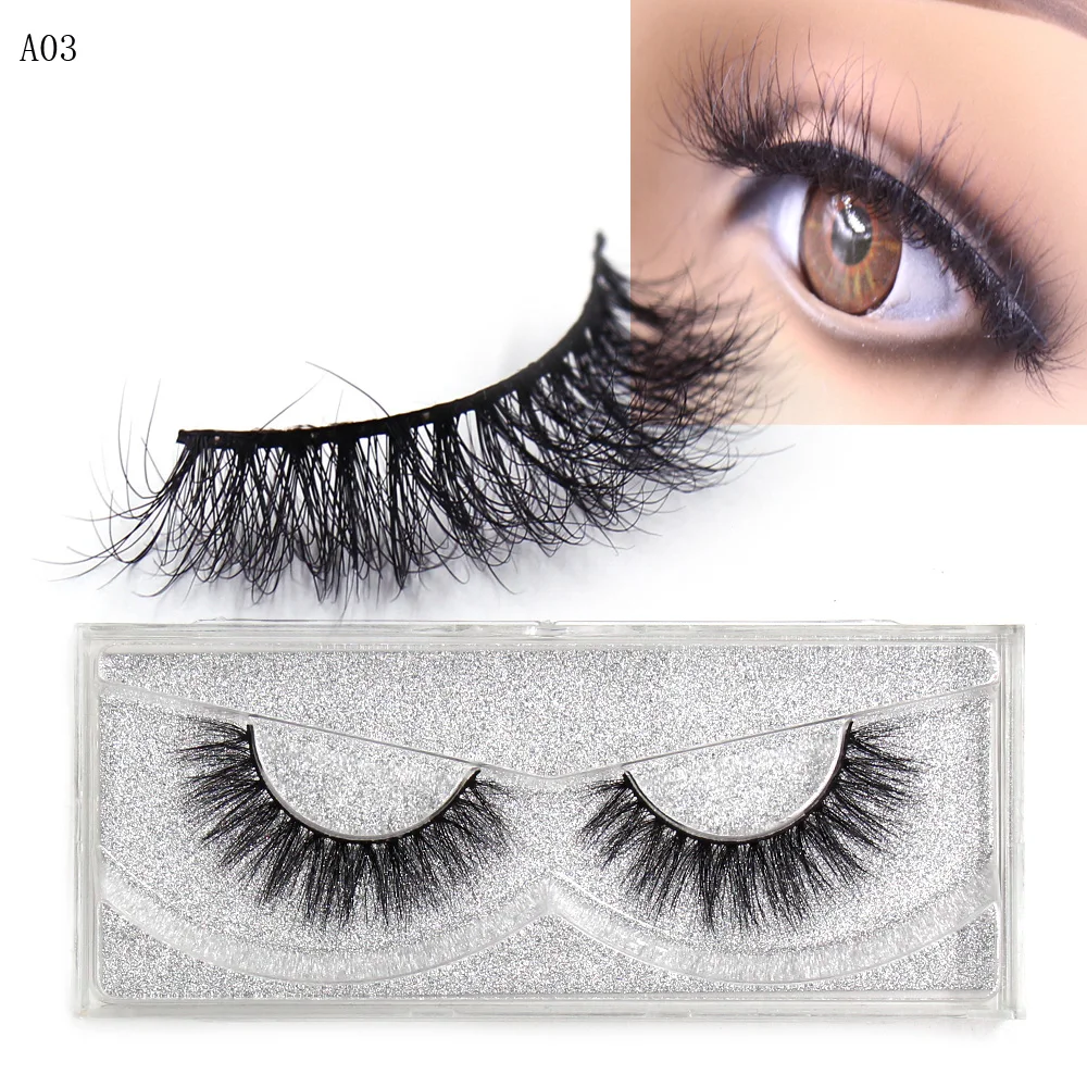 AMAOLASH Eyelashes 3D Mink Lashes Long Lasting Volume Dramatic Eyelashes Makeup Eyelash Extension Natural False Eyelashes