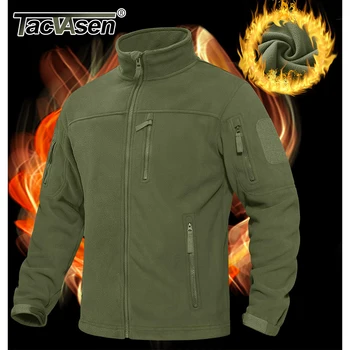 TACVASEN Men's Fleece Jacket Soft Warmth Windproof Full Zip Up Coat Multiple Zipper Pockets Hiking Working Outdoors Windbreaker 3 TACVASEN Men's Fleece Jacket Soft Warmth Windproof Full Zip Up Coat Multiple Zipper Pockets Hiking Working Outdoors Windbreaker 3