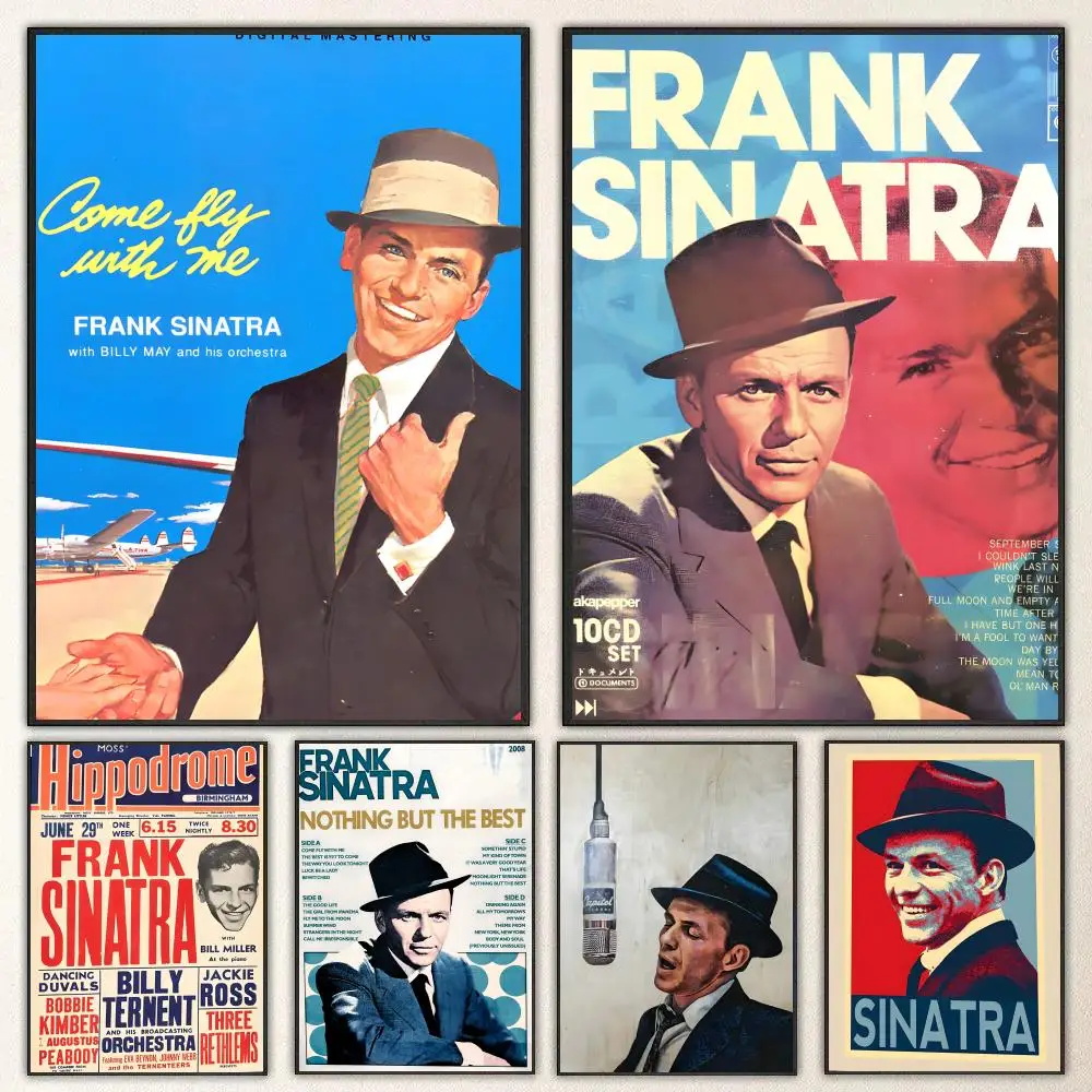 F-Frank Sinatra Poster High-definition  poster stickers, suitable for bedroom, living room, home decoration
