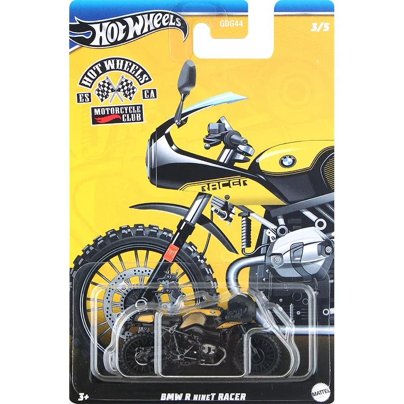 Original Hot Wheels Car Motorycle Club Boys Toys 1/64 Diecast BMW NineT Racer Ducati Scrambler Honda Monkey Collection Edition