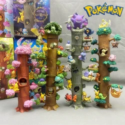 Hot New Pokemon Toy Tree Stump Anime Figure Halloween Gengar Pocket Monster Pikachu Desk Model Forest Figurine Dec Children Gift