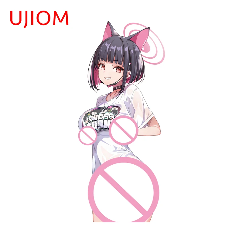UJIOM Kyouyama Kazusa Blue Archive Cat Ears Girl Wall Sticker Climatiseur Maison Refrigerator Double Bed Decal For Window Decor