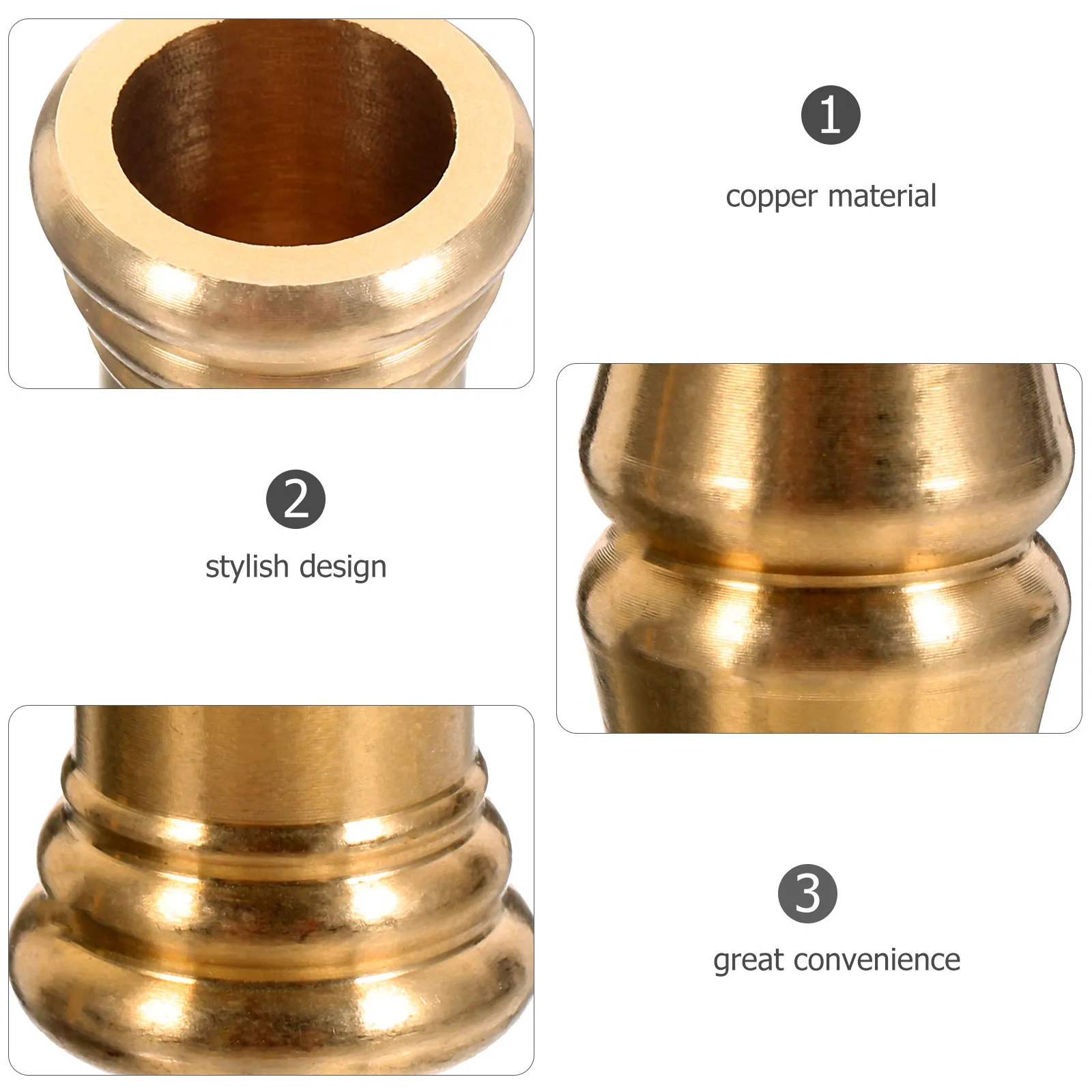 

2Pcs Copper Floor Lamp Connecting Rod Lengthen Pole Adjustable Easy Install Lighting Fixture Parts Lamp