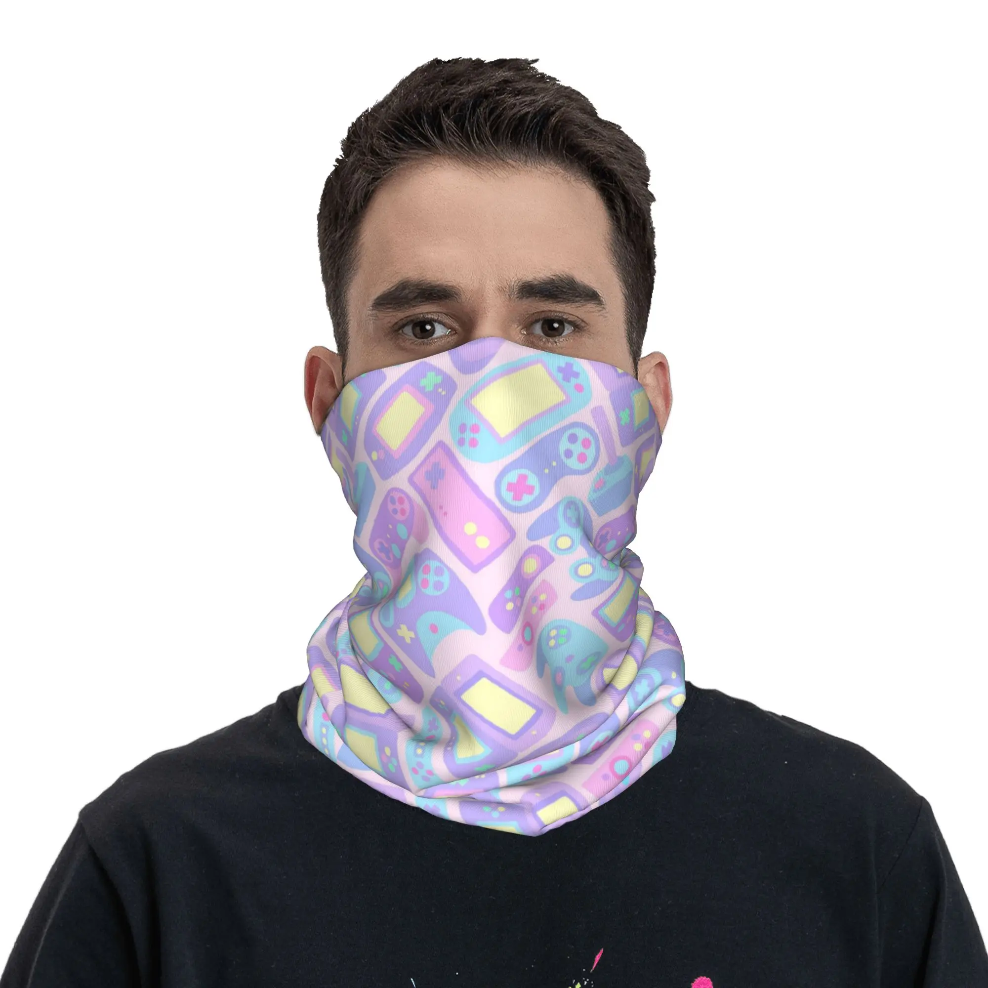 

Video Game Controller console JoyStick Bandana Neck Gaiter Printed Wrap Mask Scarf Headwear Riding Unisex Adult All Season