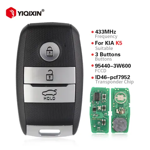 YIQIXIN For KIA Optima Picanto Morning Sportage Sorento 2014 2015 2016 2017 2018 2019 2020 433 ID46 PCF7952 스마트 자동차 원격 키