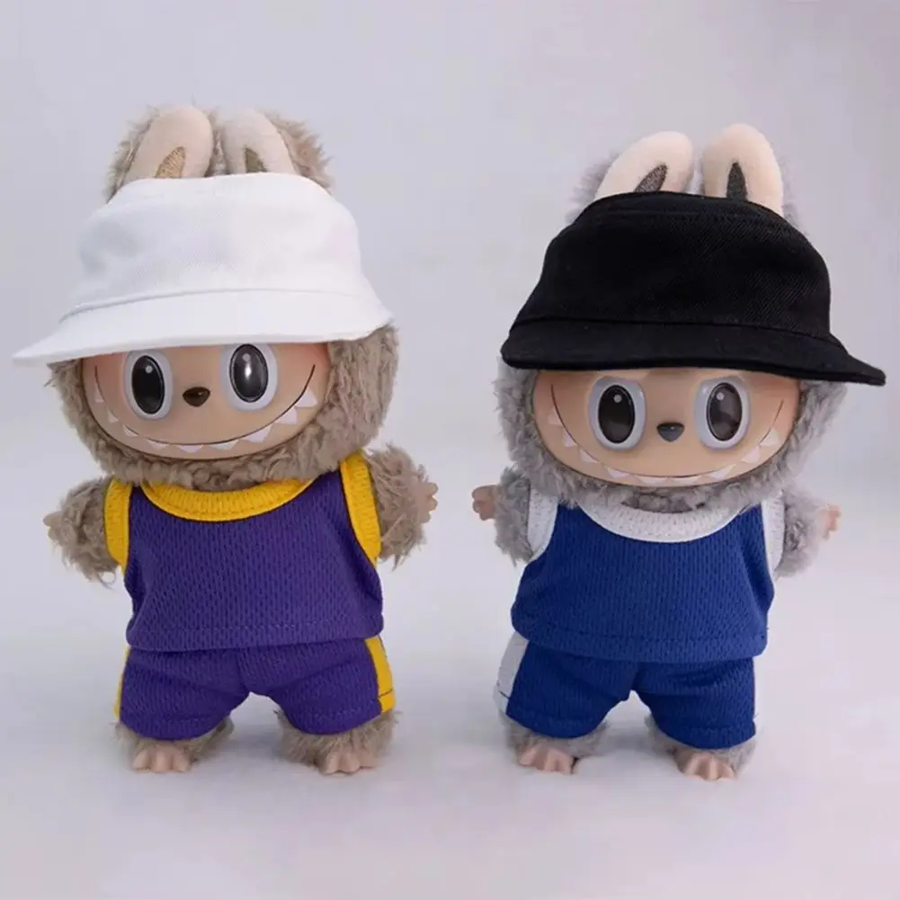 Mini ropa de muñeca de peluche de 17cm, accesorios de atuendo, camisetas de baloncesto para Corea Kpop Exo Labubu II Idol, ropa para muñecas, regalos