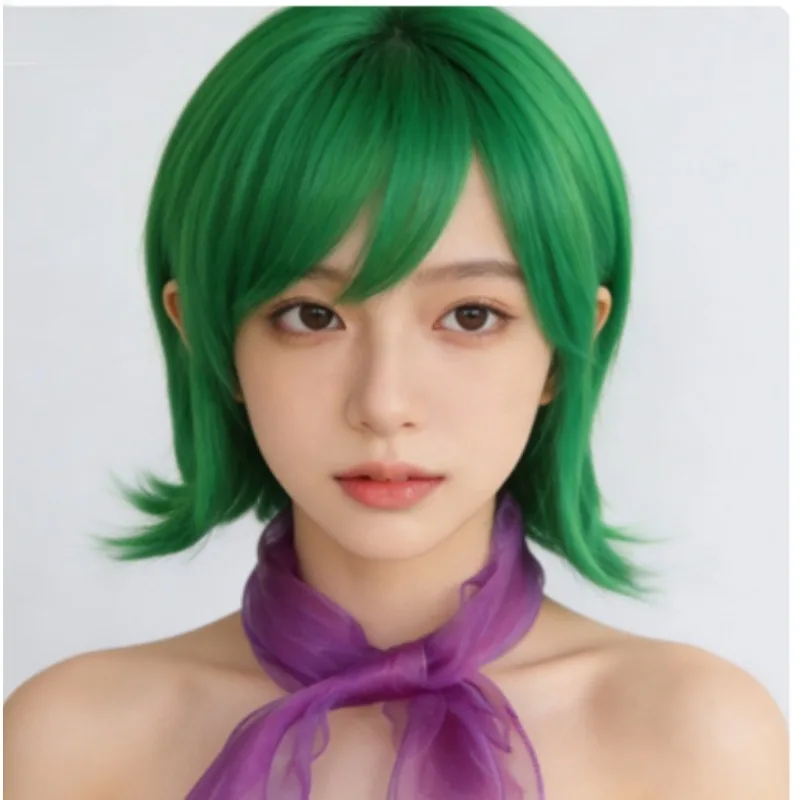 

Ярко-зеленый короткий парик для косплея - парик против спутывания волос для Дня Святого Патрика, ирландских фестивалей, аниме-косплея, маскарадов и костюмированных мероприятий