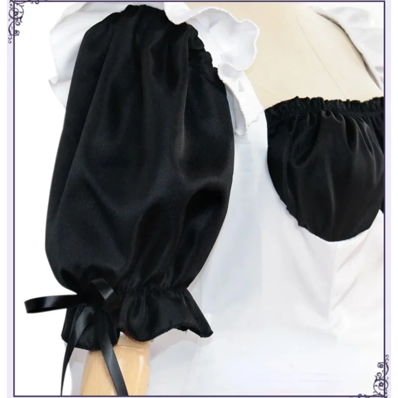 Lolita Girls Cute Maid Coslay Uniform Japanese Gothic Kawaii Black White Maid Outfits Sexy Lingerie Dress Party Role Play Suit