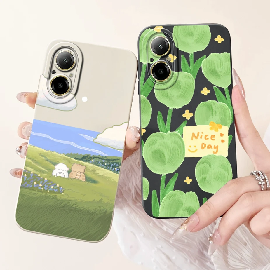 For Realme C67 4G Case RMX3890 Luxury Candy Painted Cover 6.72\'\' Soft Silicone Phone Case For Realme C67 C 67 RealmeC67 4G Shell