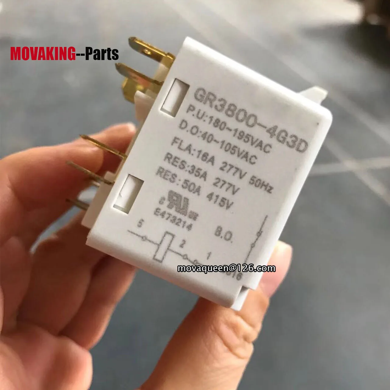 Universal Accessories 3P GR3800-4G3D Compressor Start Relay For Ice Making Machine