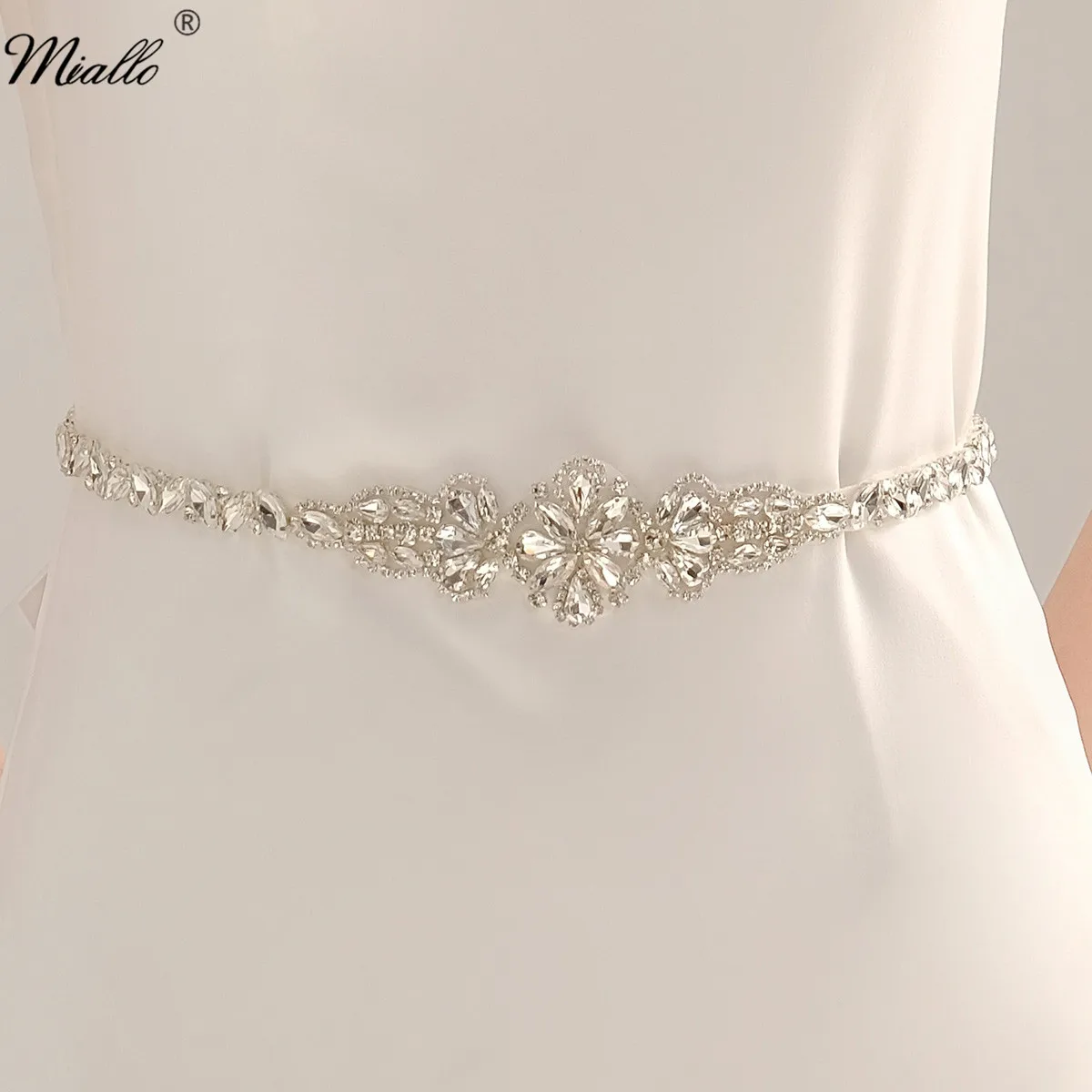 Bridal Belts Bling Wedding Women Jewelry Silver Rhinestone Pearl Crystal Sparkly Party Formal Dress Diamond Sash