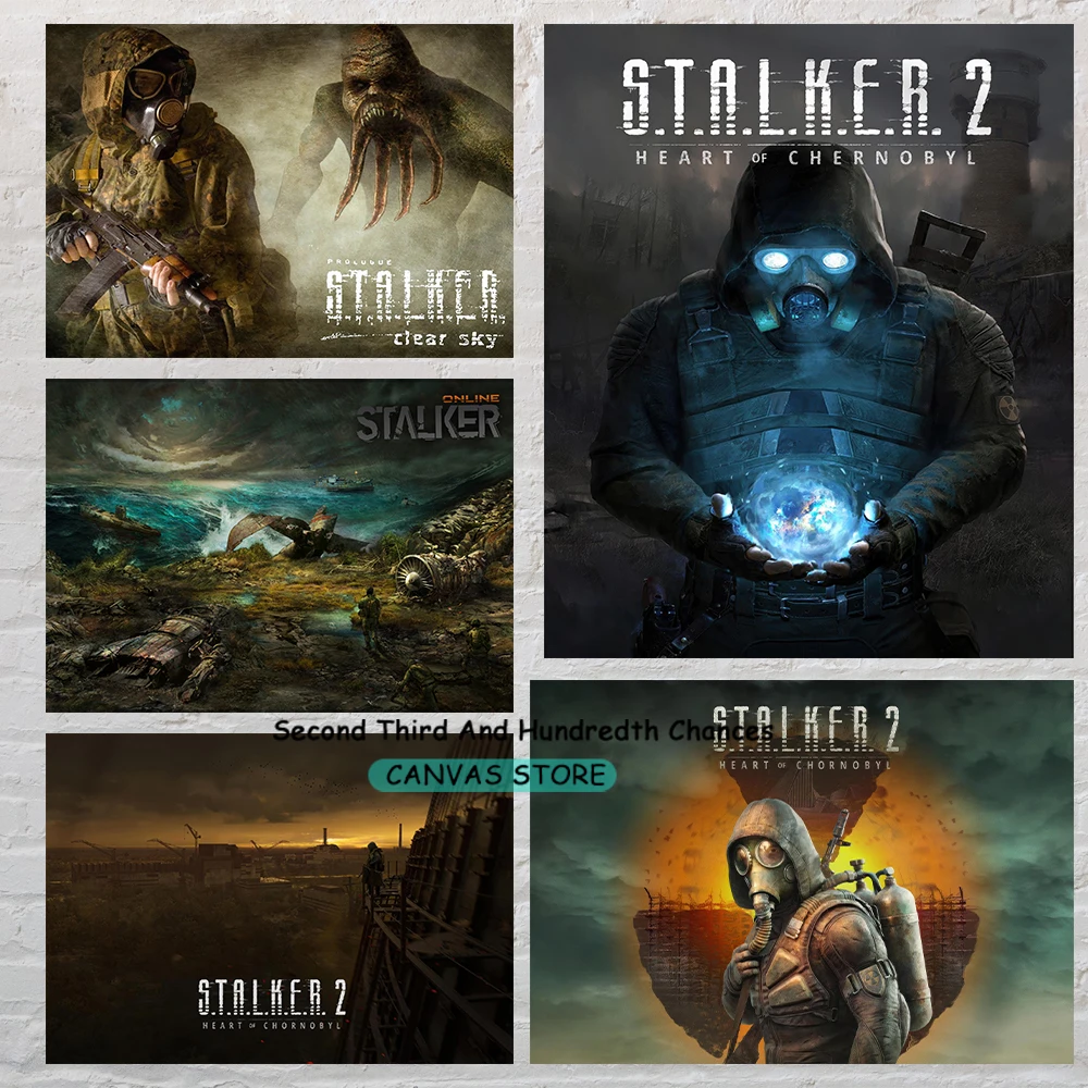 S.T.A.L.K.E.R. 2 Heart of Chornobyl Gaming Poster Canvas Painting Stalker Video Game Wall Decor Internet Bar Gaming Room Decor