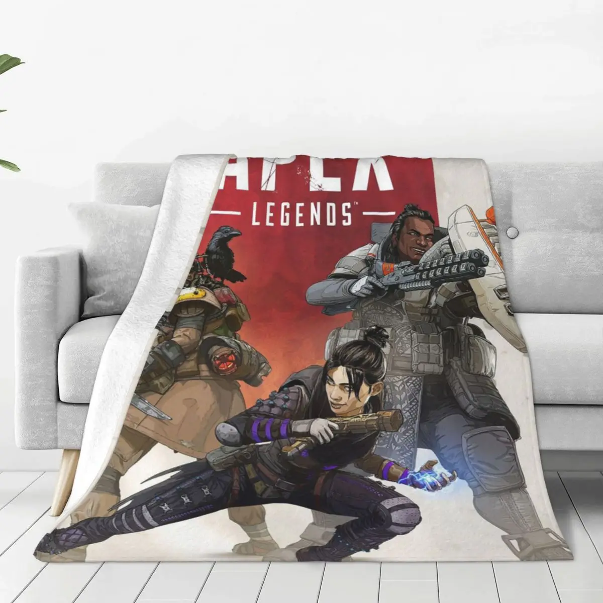 Valkyrie Apex Legends Blankets Fleece Spring Autumn Pathfinder Bangalore 80s Game Thin Throw Blankets for Bed Car Bedspread